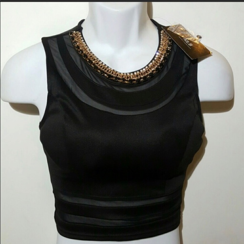 Adorable black crop top